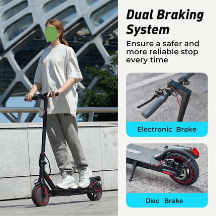 Lightweight 8.5'' Electric Scooter 36V 7.5AH 350W For Adults Foldable Commuting Escooter, Max Speed 16mph & Range 17 Miles, 220Lbs Max Load