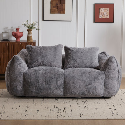 Ultra Soft Fluffy Loveseat Bean Bag Sofa