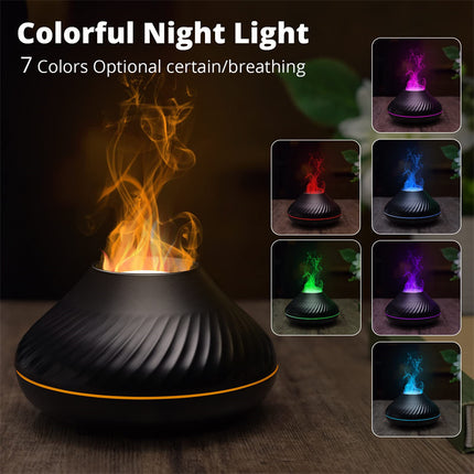 New Volcanic Flame Aroma Diffuser Essential Oil Lamp