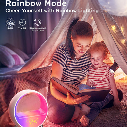 Smart Alarm Clock Night Light WiFi Wake Up Light Sunrise Sunset Lamp