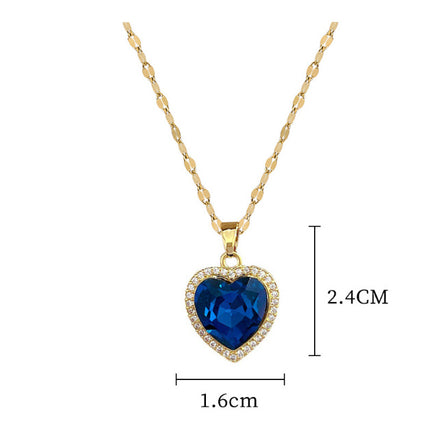 Loving Heart Light Luxury Temperament Gorgeous Necklace