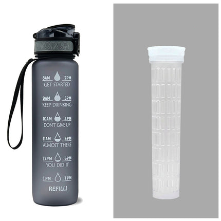 Time Marker Bounce Cover Motivational Water Bottle