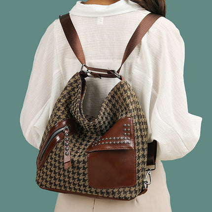 Houndstooth Leopard Shoulder Bags