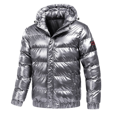 Seeking reliable cold-weather protection, this men's puffer jacket