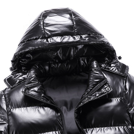 Seeking reliable cold-weather protection, this men's puffer jacket