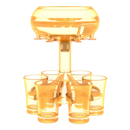 6-Shot Glass Dispenser Holder Wine Whisky Beer