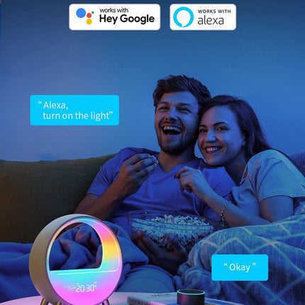 Smart Alarm Clock Night Light WiFi Wake Up Light Sunrise Sunset Lamp