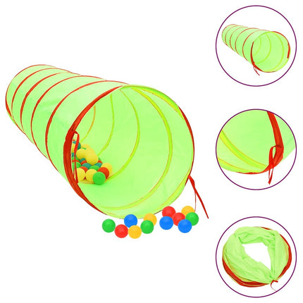 Spieltunnel für Kinder, grün, 175 cm, Polyester