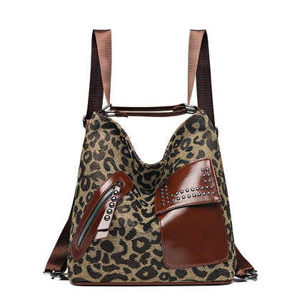 Houndstooth Leopard Shoulder Bags