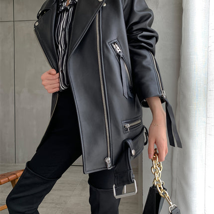 Women's Sheepskin Loose Bf Style Casual Jacket