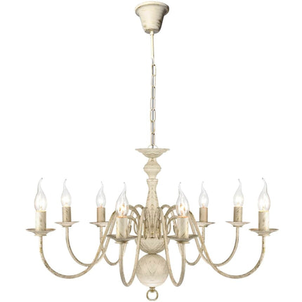 Antique chandelier with 8 x E14 light bulbs