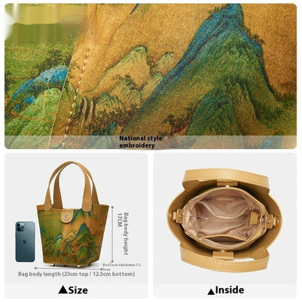 Tianxu Silk  Vegetable gold Basket Bag