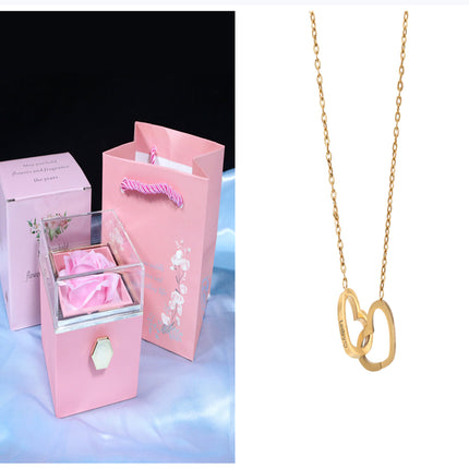 Rose Jewelry Packaging Box Valentine's Day Gift For Women