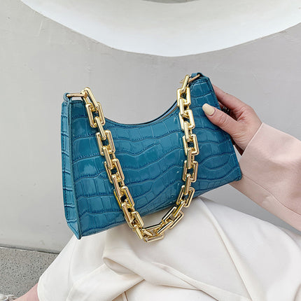 Texture Chain One-shoulder bag