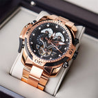 Rose gold black face