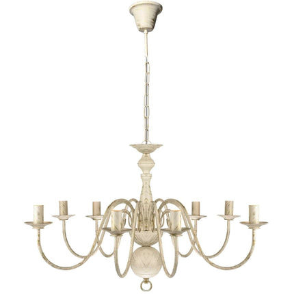Antique chandelier with 8 x E14 light bulbs