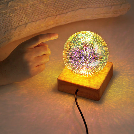 USB 3D Firework Crystals Ball Night Light