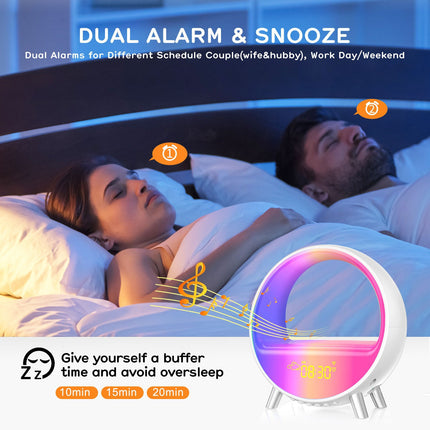 Smart Alarm Clock Night Light WiFi Wake Up Light Sunrise Sunset Lamp
