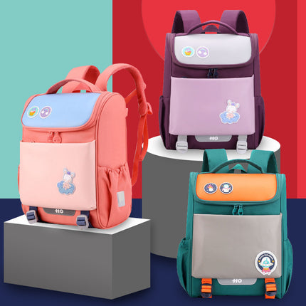 Primary School Students Shoulder Pad Childregn's Backpack Light Solid Color Primary School Ba