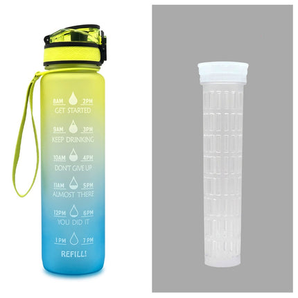 Time Marker Bounce Cover Motivational Water Bottle