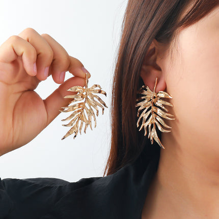 Leaves Simple Earrings In Cold Style