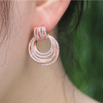 Multi-layer Round Earrings