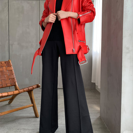 Women's Sheepskin Loose Bf Style Casual Jacket