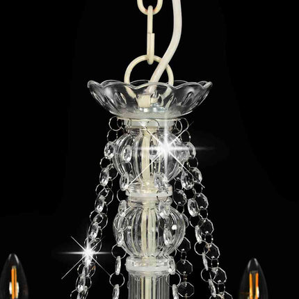 chandelier with beads, 8 x E14 sockets