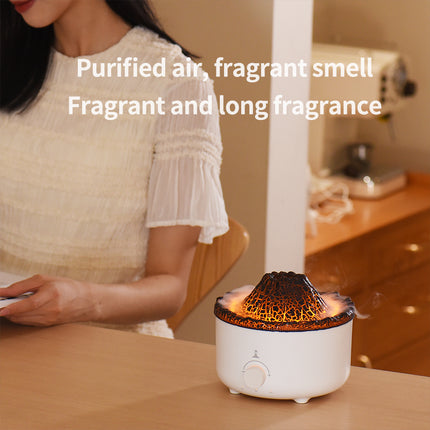 Mute Of New Small Simulated Flame Volcano Humidifier Flame
