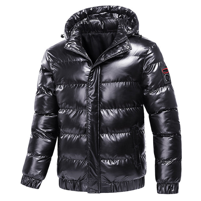Seeking reliable cold-weather protection, this men's puffer jacket