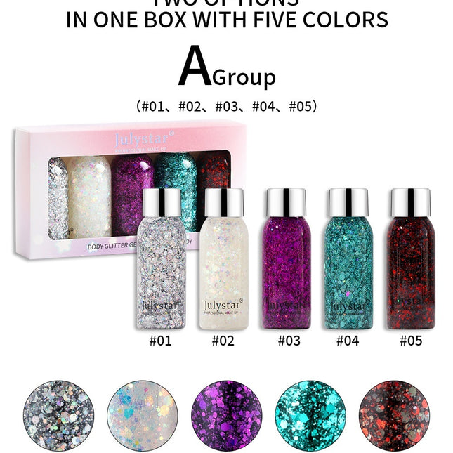 Liquid Eye Shadow Stage Makeup Face Body Sequins Colorful