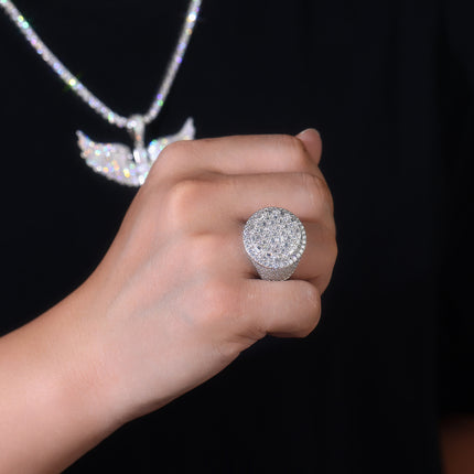 Weltweit einzigartig – Herrenring-Set mit hochwertigem Moissanit, 925er Silber und Platinbeschichtung