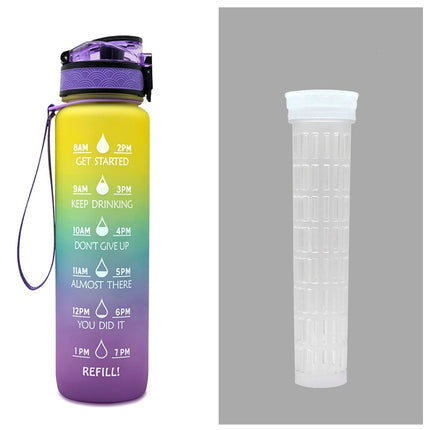 Time Marker Bounce Cover Motivational Water Bottle