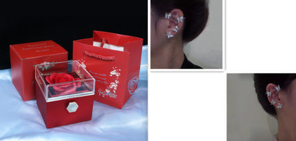 Rose Jewelry Packaging Box Valentine's Day Gift For Women