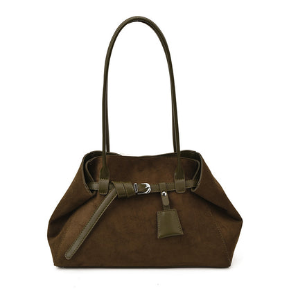 Retro Frosted Suede Shoulder Bag