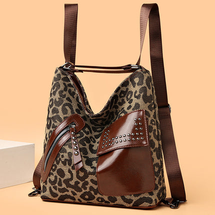 Houndstooth Leopard Shoulder Bags