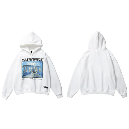 Hooded pullover sweater