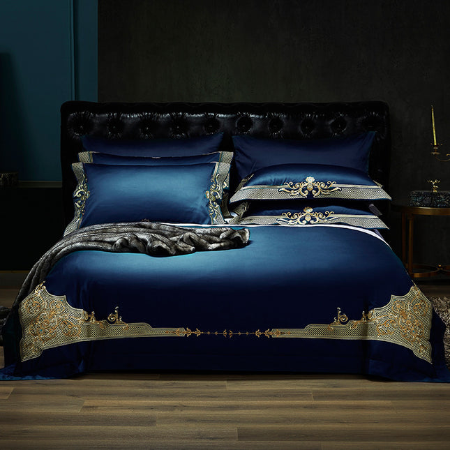 Four-piece Luxury Burgundy Bed Sheet