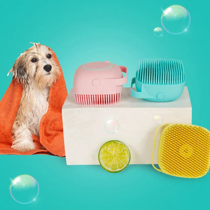 Soft Silicone Bristles Cat Dog Bath Brush Comb