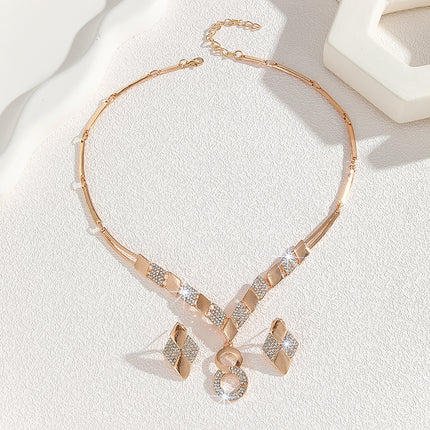 Zinc Alloy Necklace And Earrings Suite