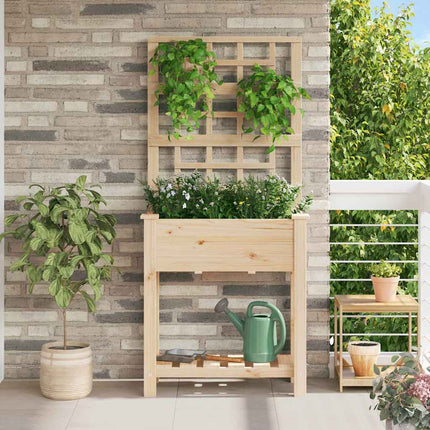 Garden Flower Pot 71 x Solid Spruce Wood