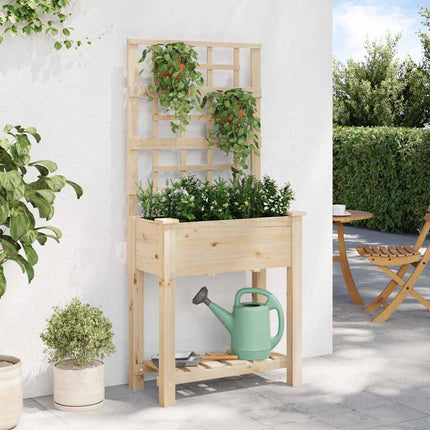 Garden Flower Pot 71 x Solid Spruce Wood