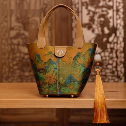 Tianxu Silk  Vegetable gold Basket Bag