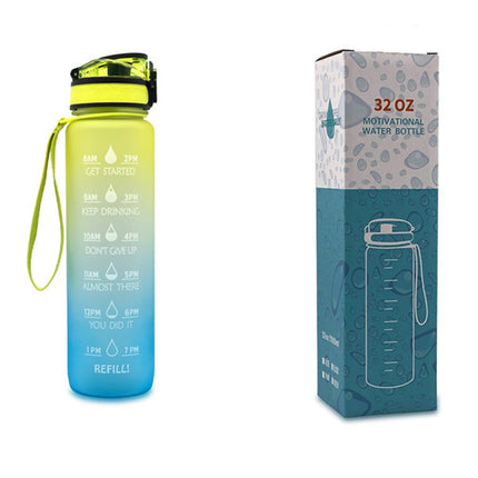 Time Marker Bounce Cover Motivational Water Bottle