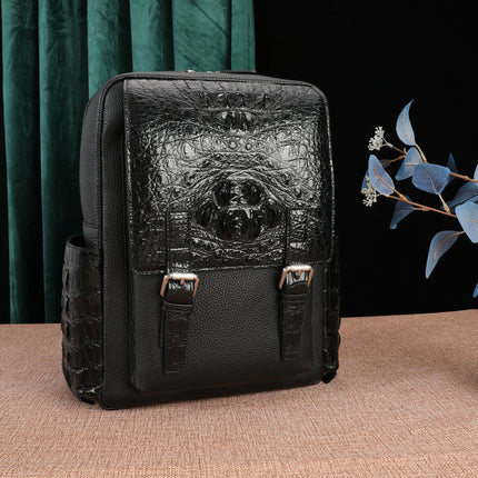 Pure Crocodile Bone Real-leather Unisex Bag.