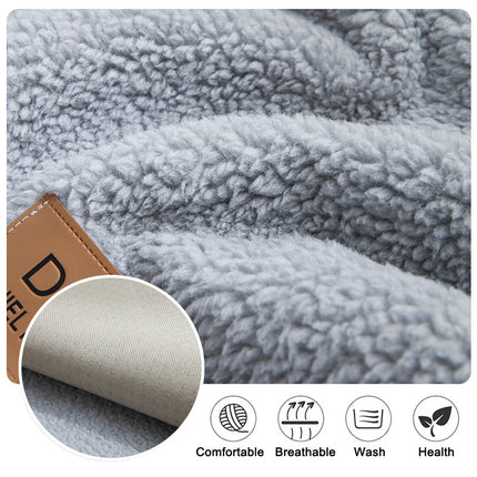 Modern Solid Color Winter Lamb Wool Sofa Towel Thicken Plush