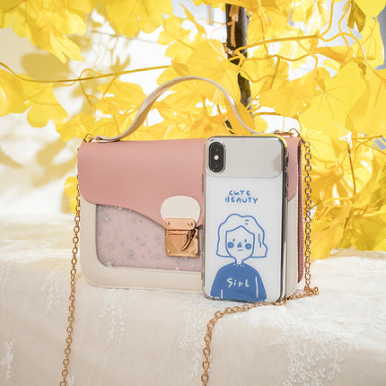 Small square bag with cover lock