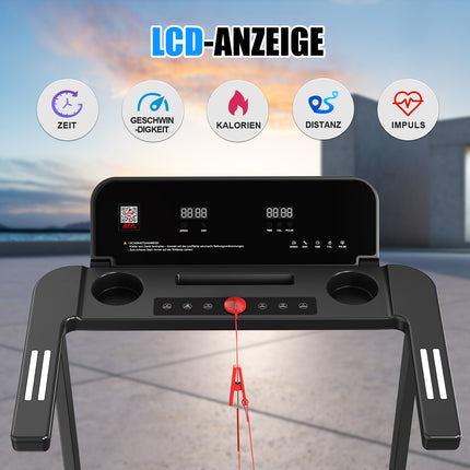 EU Electric Treadmill, Folding Treadmill For Home Up To 12 Kmh, With LED Display, App, Compact Treadmill For Home And Office, Weighing 120KG