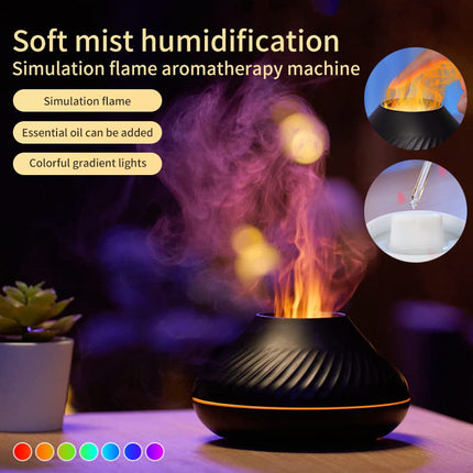 New Volcanic Flame Aroma Diffuser Essential Oil Lamp