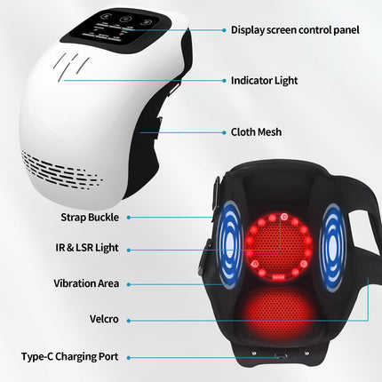 Home Use Electric Heating Knee Massager Pain Relief Infrared Laser Vibration Knee Massager